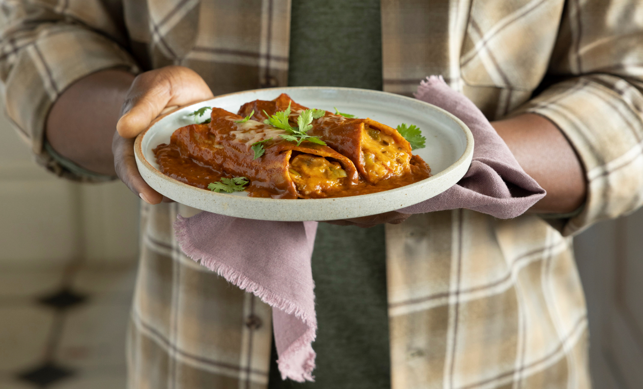 Amy’s Enchiladas on a plate