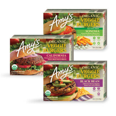 About Amy's veggie burgers